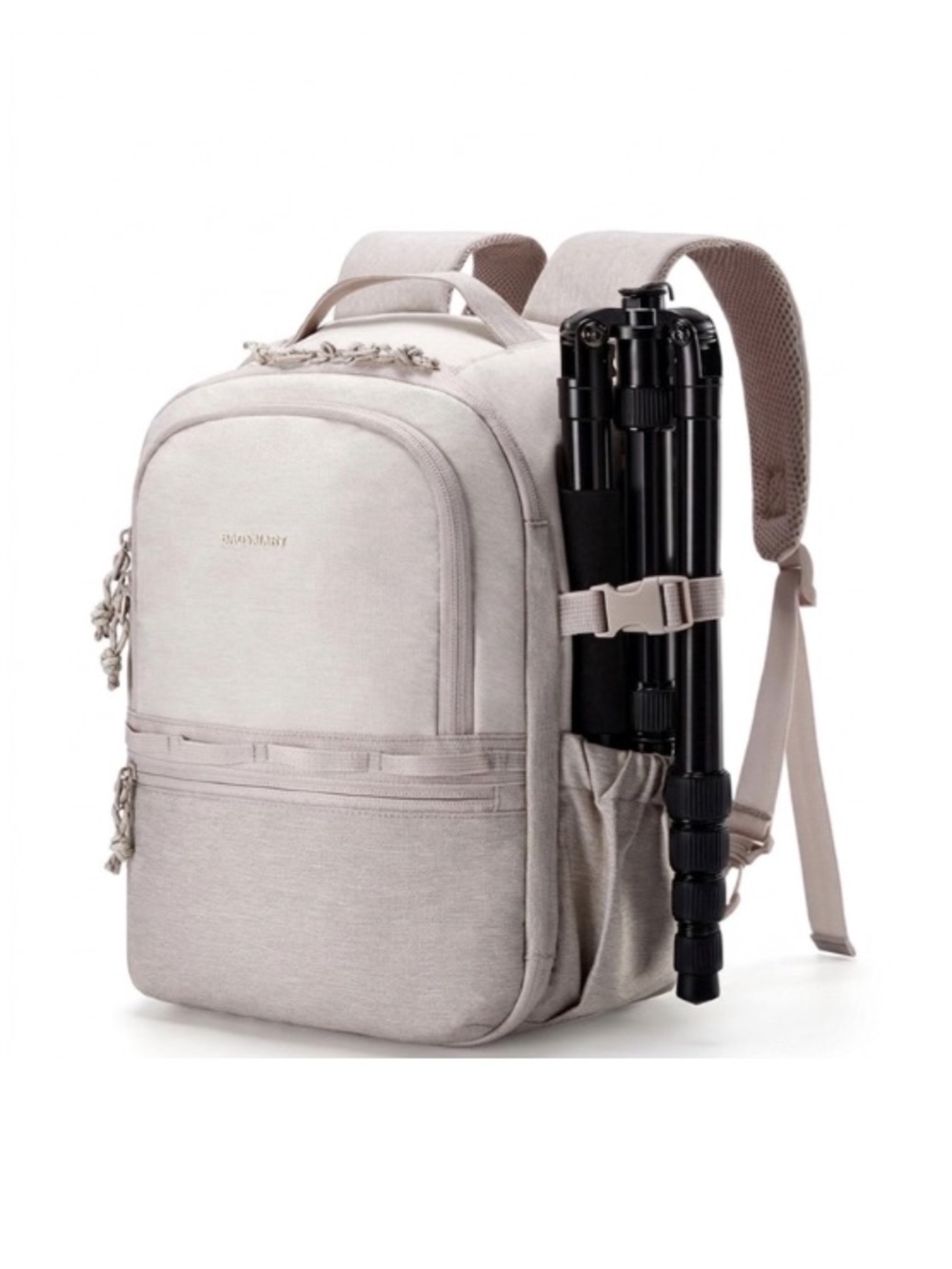 Bagsmart 2 in 1 Small Camera Backpack for DSLR Photography Traveling Trip Beige